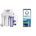 iSpring RCC7AK, NSF Certified 75 GPD, Alkaline 6-Stage Reverse Osmosis System & Brita Elite Water Filter, Advanced Carbon Core Technology Reduces 99% of Lead