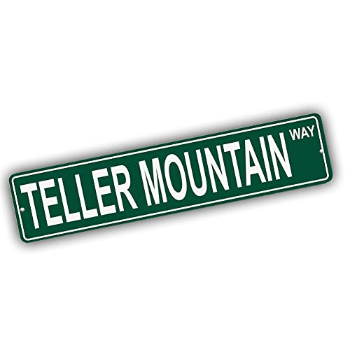 Brotherhood Aluminum Street Sign for Teller Mountain - Colorado Wall Decor