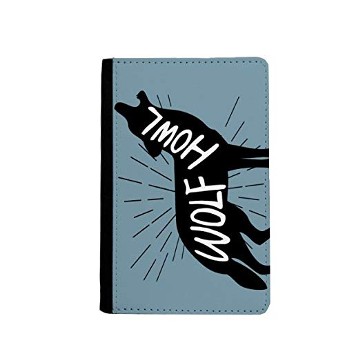 Portefeuille passeport loup noir pour vos voyages et vacances