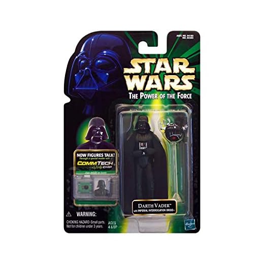 Hasbro Darth Vader with Interrogation Droid & Commtalk Chip - Star Wars Power of The Force Collection Kenner