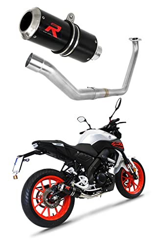 MT-125 MT 125 Ligne complète d'échappement Collecteur Silencieux GP NOIR DOMINATOR 2020-2021 Cover