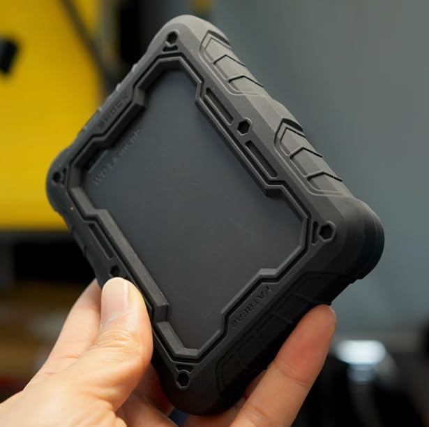 FATBEAR Shockproof Silicone Bumper Case for Western Digital WD Elements Portable External Hard Drive Heavy Duty Sturdy Rubber Frame Protection Case (Elements 4TB/5TB)
