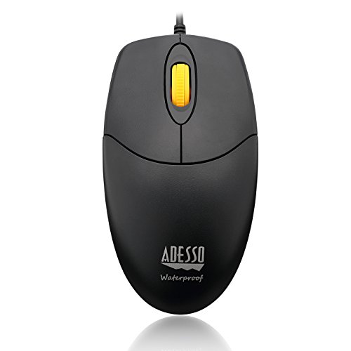 Souris optique Adesso iMouse W3 filaire USB 1000 DPI ambidextre noir et jaune