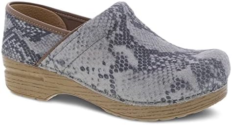 Dansko Women's Professional Taupe Snake Suede Clog 9.5-10 M US