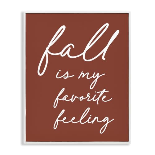 Fall Favorite Feeling Autumn Calligraphy, 24 x 30 Inch Framed Giclée Print