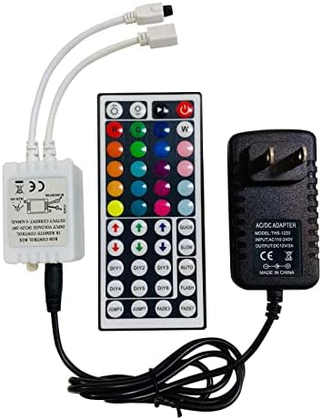 LED Light Strip Remote Controller IR Remote Control Receiver Led Light Adapter Connector Set 12V 2A Power Supply Plug Adapter for Receiver RGB 5050 2835 3528 Strip Lights