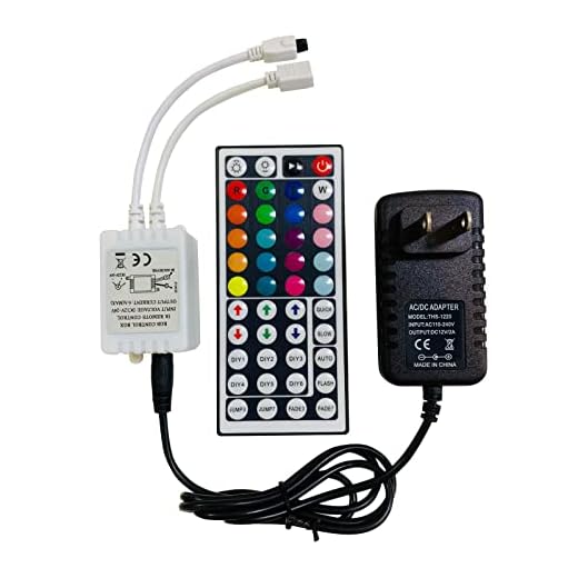FUMAFI LED Light Strip Remote Controller IR Remote Control Receiver Led Light Adapter Connector Set for Receiver RGB 5050 2835 3528 Strip Lights