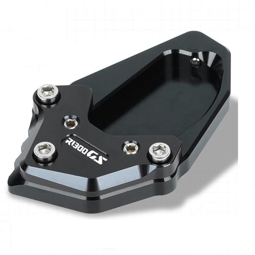 LYBH Motorrad-Seitenständervergrößerung Für BMW GS1300 R 1300 GS R1300GS ADV Adventure 2023 2024 Verlängerungsfußpolster Für Seitenständer Ständervergrößerer(SCHWARZ)