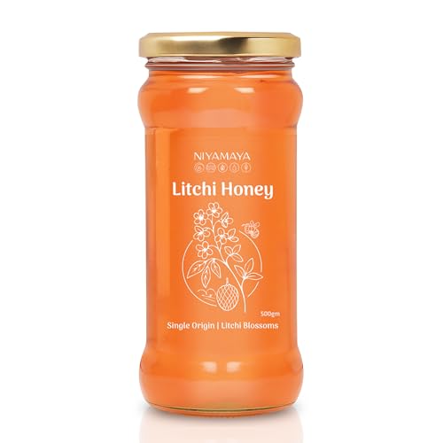 Image of NIYAMAYA Fresh Raw Litchi Honey 500g 100% Pure And Natural Unprocessed Single Origin Litchi Honey Directly From Litchi Farms Lab Tested Chemical Free, No Sugar, No Adulteration