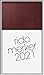 Produktbild rido/idé 7035003271 Tischkalender Merker, 1 Seite = 1 Tag, 108 x 201 mm, Miradur-Einband dunkelrot, Kalendarium 2021