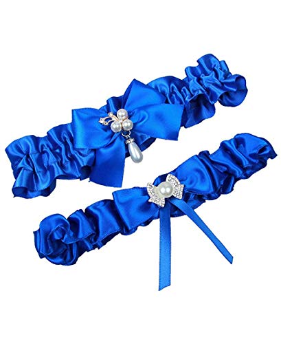 Women Royal Satin Wedding Garter Belt Set Plus Size Garter Set Bridal Prom Garters #TOP23