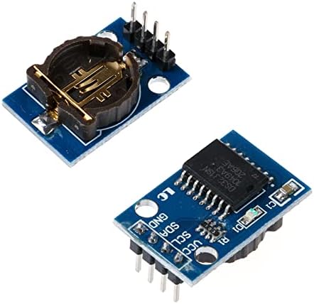 000 JESSINIE 2Pcs DS3231 Clock Module DS3231 High Precision Clock Display Module IIC Interface Onboard CR1220 Patch Battery Holder 2.54mm Pitch