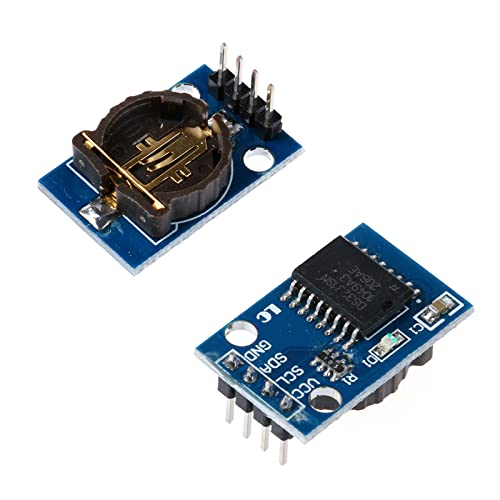 000 Jessinie 2Pcs Ds3231 Clock Module Ds3231 High Precision Clock Display Module Iic Interface Onboard Cr1220 Patch Battery Holder 2.54Mm Pitch #TOP13