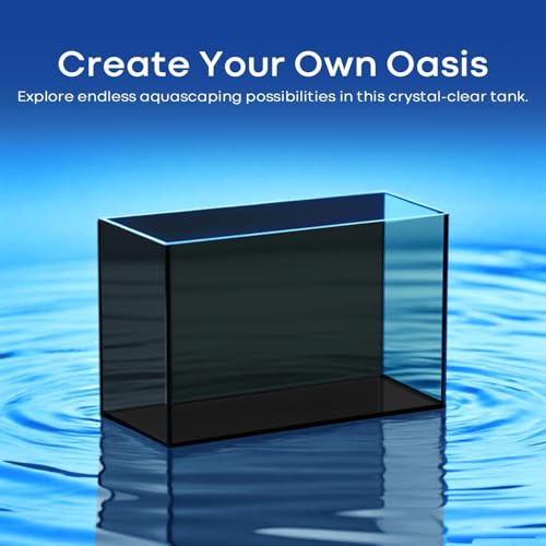 Image of 3 Gallon Glass Fish Tank Cube, Small Aquarium Fish Bowl for Betta Goldfish Snails Shrimp Aquatic Planting, Easy to Maintain Ultra Clear Rimless Design for Desktop Small Spaces