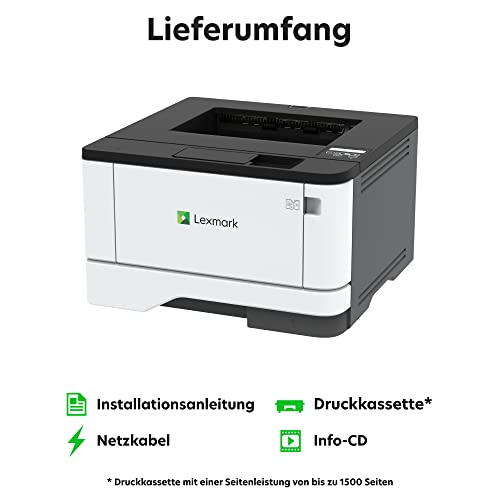 Lexmark B3340dw Laserdrucker mit WLAN-Funktion in Schwarz-Weiß