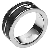 Emporio Armani Ring for Men , 9/10/11/11.5mm Silver Stainless Steel Ring, EGS2032040