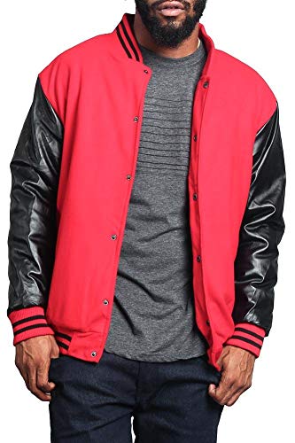 G-Style USA Letterman Varsity Jacket VJ100A - RED/Black - 2X-Large