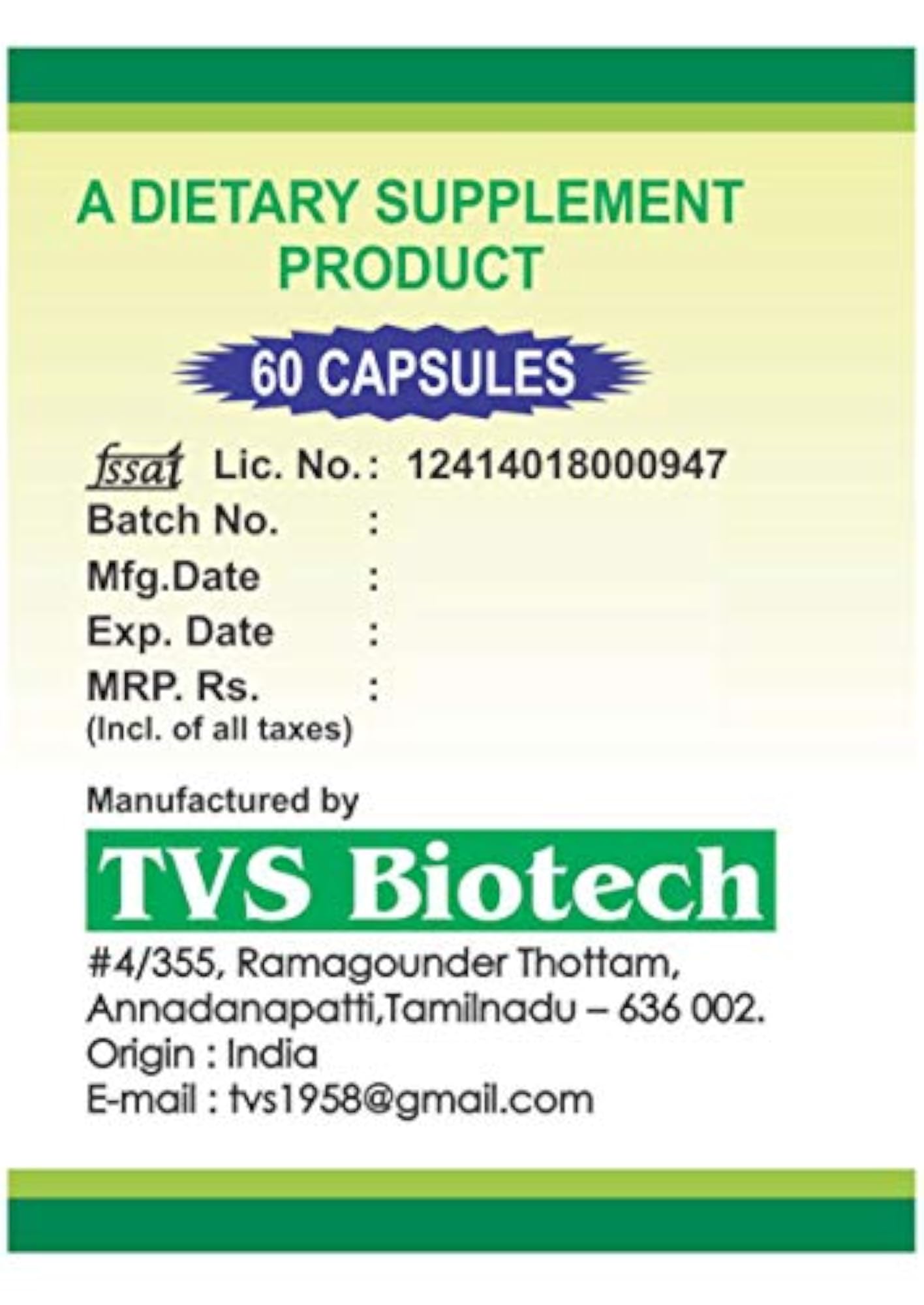 Curcumin Extract Natural Health Supplement