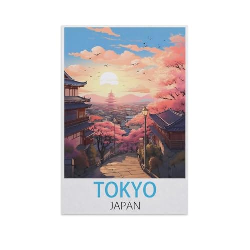 Peinture diamant 5D Tokyo Japon broderie strass complet salon décoration murale 40x50 cm