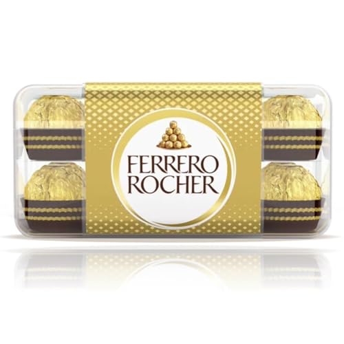 Ferrero Rocher, Exquisite Hazelnut and Milk Chocolate Premium Gift Box, 16 pieces (200 g)