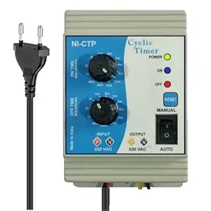 NUTRONICS Analog Cyclic for Fogger,Hydroponics Programmable Electronic Timer pluged in (White, Blue)