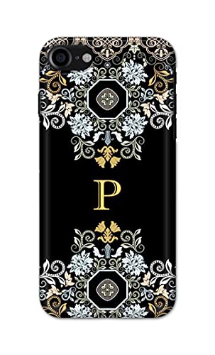 Image of Printed Hard Back Cover Case for Apple iPhone 7 | iPhone 8 | iPhone SE 2020 | SE2 2020 | iPhone SE3 2022 Back Cover (Alphabet P) -1803
