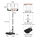Seray Kids Basketball Hoop Outdoor 3.2-7.2FT 10s-Quick-Adjust, Swimming Pool Basketball Hoop for Kid/Adult/Toddler in Poolside/Backyard/Driveway/Indoor, 29 in Shatterproof Backboard and Enlarged Base