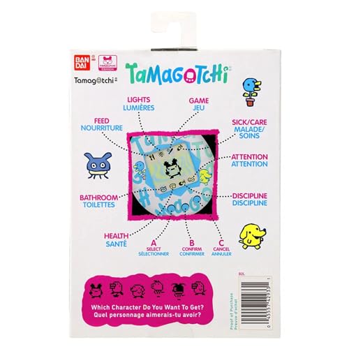 Bandai – Tamagotchi Original – Galaxy – Animal interactif avec écran LCD en Français, 3 Boutons et Mini-Jeux – Idée Cadeau Jeu Animal virtuel – Jouet Enfant 8 Ans et + – 42933