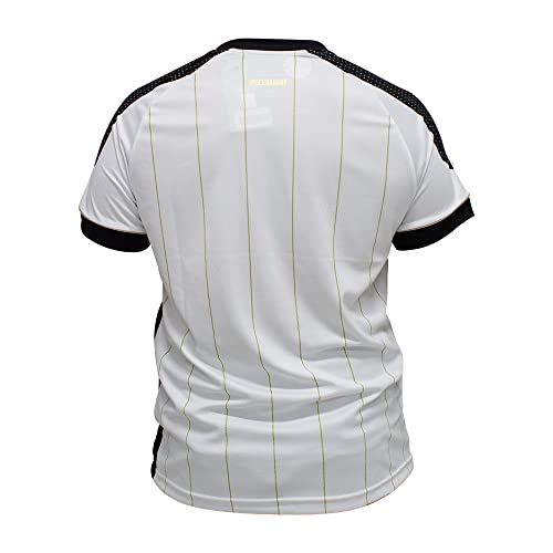 Camisa Vasco da Gama Almirante Branca Gola V Dry Masculina Time Uniforme Oficial Linhas Douradas 202