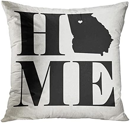 Skully Fancy Square Home Georgia State Choose Your Color Hidden Zipper Home Sofa Decorative Throw Pillow Cover Cushion Case 16x16 Inch Design Printed Pillowcase