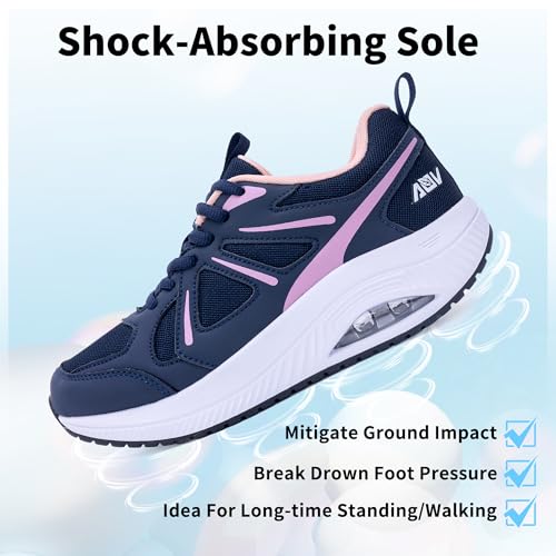 Image of AOV Women Arch Support Walking Shoes Orthotic Sneakers for Plantar Fasciitis Foot and Heel Pain Relief Tennis Shoes