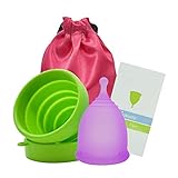 El producto incluye: 1 copa menstrual, 1 taza de esterilización plegable, 1 bolsa de tela y 1 manual de instrucciones.