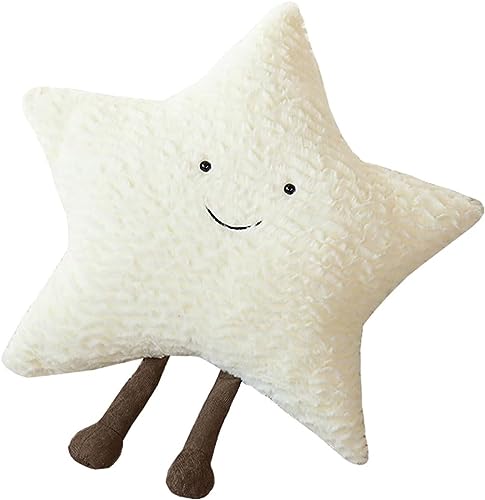 JOSON Cozy Sun Pillow Star Moon - Cojín decorativo de felpa suave para mesita de noche, se puede utilizar como cumpleaños, para niños y niñas (15.7 pulgadas, estrella)