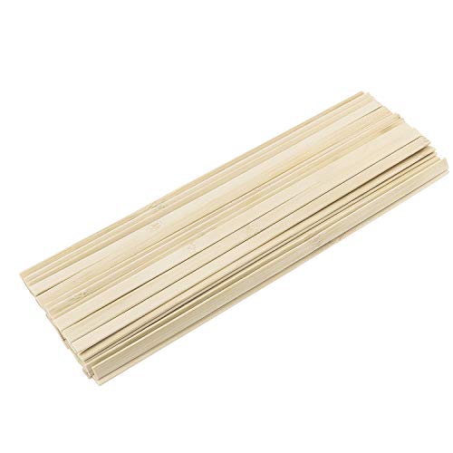 Favordrory 11.8 Inches Wood Craft Sticks Natural Bamboo Sticks, Bamboo Strips, Strong Natural Bamboo Sticks, 30Pcs #TOP4