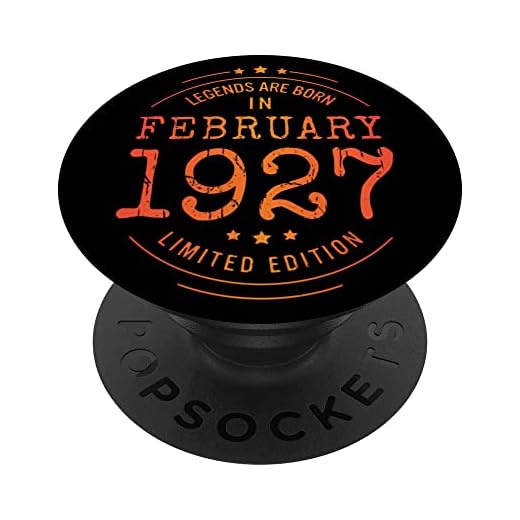 Cumpleaños Febrero 1927 Edición Limitada Regalo February PopSockets PopGrip Intercambiable