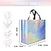 cabzymx Glossy Iridescent Gift Bags 15 Pcs, 12.6x4.7x11 In Reusable Goodie Bags Bulk with Handles & Sturdy Base, Christmas Gift Bags for Birthday, Wedding, Holiday, Party,Thanksgiving