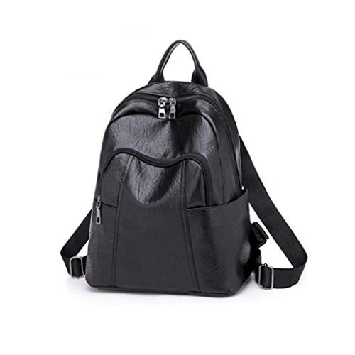 Sac à bandoulière mode pour femme - Sac à dos simple en cuir souple PU polyvalent