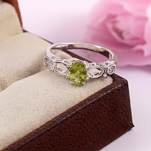 Bague en péridot naturel contre le ternissement des bijoux pas chers