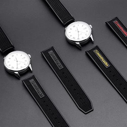 Correa de goma para reloj Omega Speedmaster 22mm y 20mm con hebilla desplegable 5
