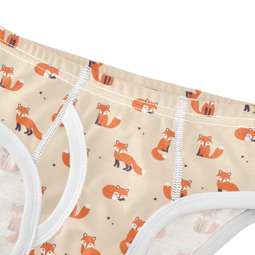 Boys' Exclusive Briefs Toddler Underwear 95% Combed Cotton Boxerbriefs 2T Fox Pattern 854