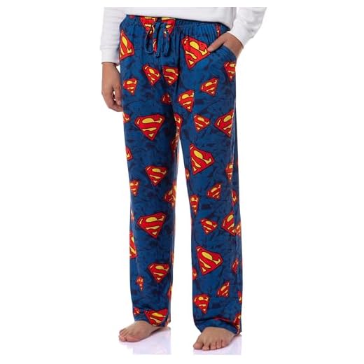 DC Comics - Pantalones de pijama con estampado de símbolo de Superman para adultos, Símbolo de Superman, X-Large