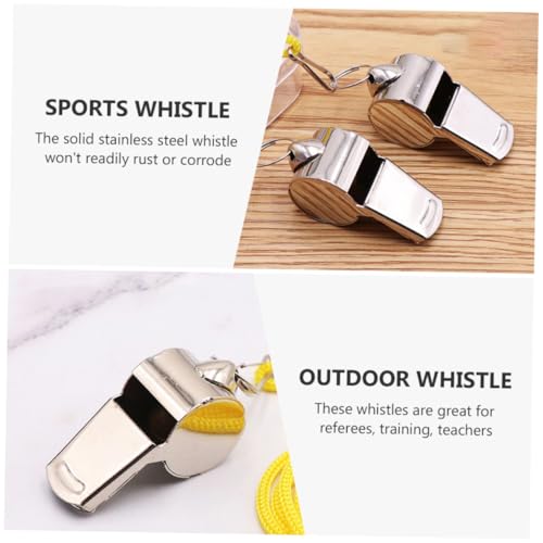 12 Silbatos deportivos de acero inoxidable SECFOU miniatura 3