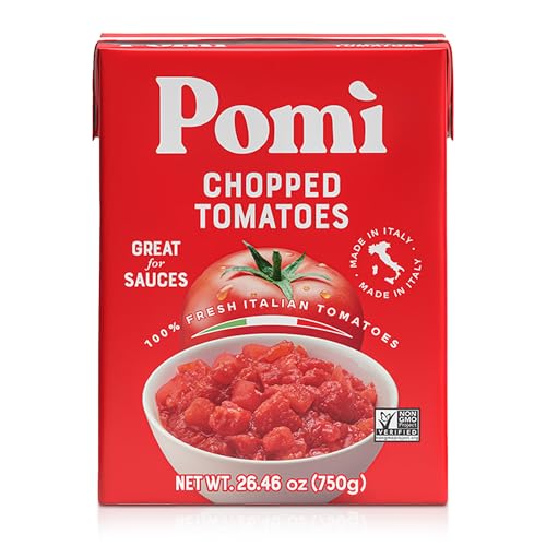 Pomì Finely Chopped Italian Tomatoes 26.46oz (Pack of 12) - 100% Fresh Flavor in BPA-Free Carton - Perfect for Sauces, Pasta, Pizza & More, Non-GMO, Gluten-Free, Clean Eating Canned Alternative