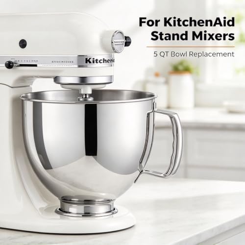 5 QT Stainless Steel Mixer Bowl for KitchenAid Tilt-Head 4.5-5 Qt - image 2