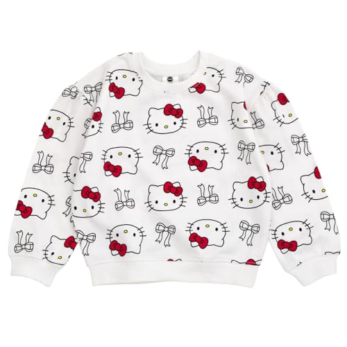 Hello Kitty Girls Fleece Sweatshirt and Jogger Pants Outfit Set Toddler to Big Kid Sizes (2T - 14-16)2