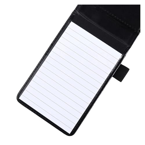 Bloc-notes carnet notes journal d'affaires A7 noir compact pour écriture de mémo - 4