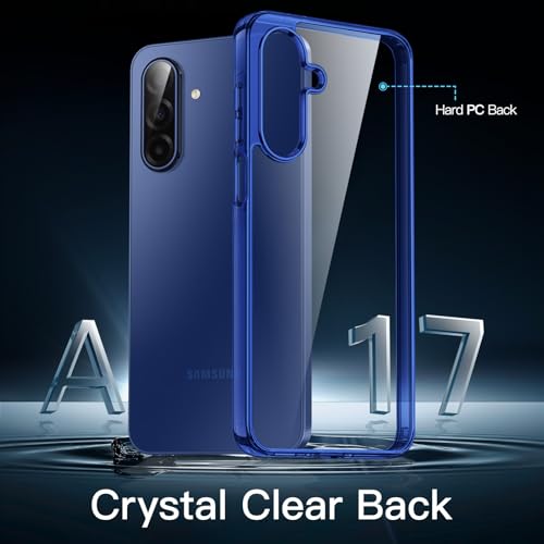 Image of JETech Cover Case for Samsung Galaxy A17 5G 6.7-Inch, Non-Yellowing Shockproof Bumper Protective Phone Cover, Anti-Scratch Hard PC Back (Blue)