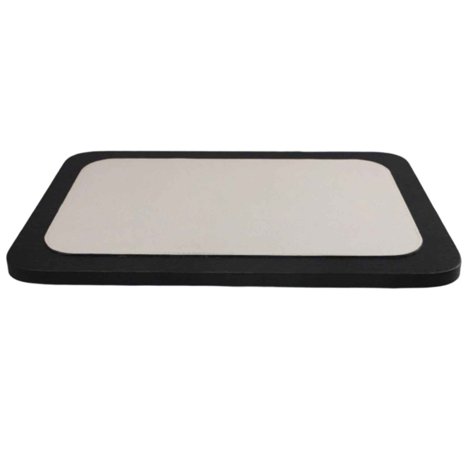 Vassoio con Interno in Materiale, Grigio, Grande 45 30 3.5cm | Minimalista, Svuotatasche, Elegante, Portaoggetti, per Ingresso, Comò