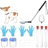 TusaMer Dog Pregnancy Test, Adjustable Angle Dog Urine Collection Kit with Portable Bag & Gloves, 11.4-40.9 Inch Telescopic for Small, Large Pets PET_Supplies..