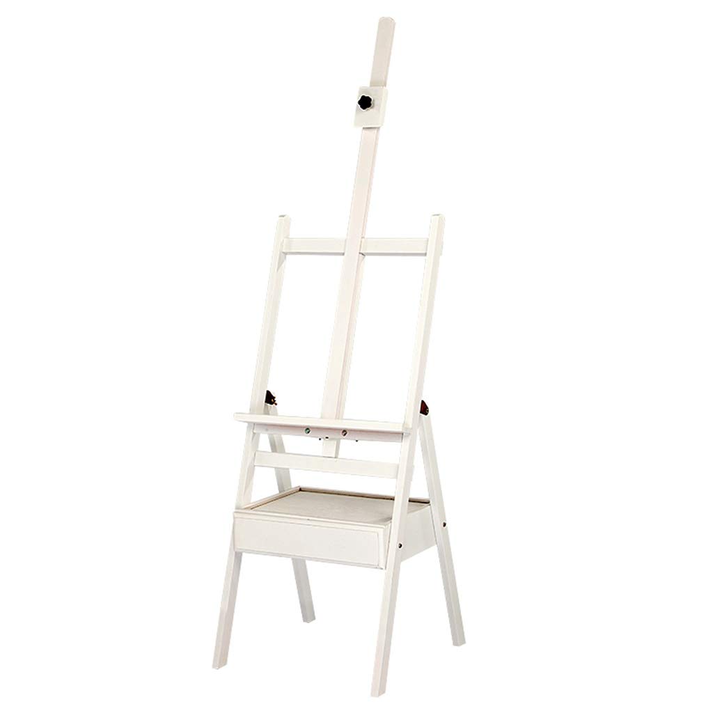 Sztaluga podłogowa Box, sztaluga drewniana dla dzieci i dorosłych, z szufladą do przechowywania materiałów plastycznych (gł. 44 * 43,5 * 153CM)